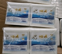 Tăm bông NB NGƯỜI LỚN THÂN NHỰA (bịch /100 que)(lốc /24 bịch)