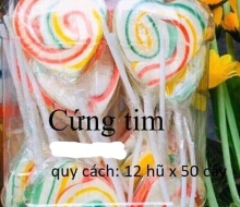 Kẹo cứng Trái Tim(hũ /50 cây)