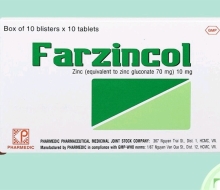 Farzincol 10mg(hộp /100 viên)(pharmedic)