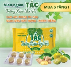 Viên ngậm tắc thường xuân -bạc hà(bịch/6v). (bịch) CTR MUA 5 TẶNG 1